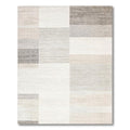 Serene Neutral Geometric Block Rug