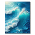 Serene Ocean Blue Wave Rug(Blue)