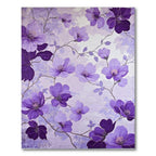 Serene Purple Floral Vines Rug(Lavender)