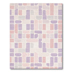 Serene Purple Pink Geometric Rug