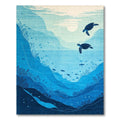 Serenely Blue Underwater Rug(Blue)
