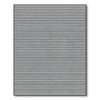 Sleek Black & White Striped Rug(Black)