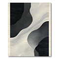 Sleek Black & White Wavy Rug(Black)
