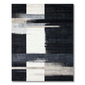 Sleek Monochrome Geometric Rug