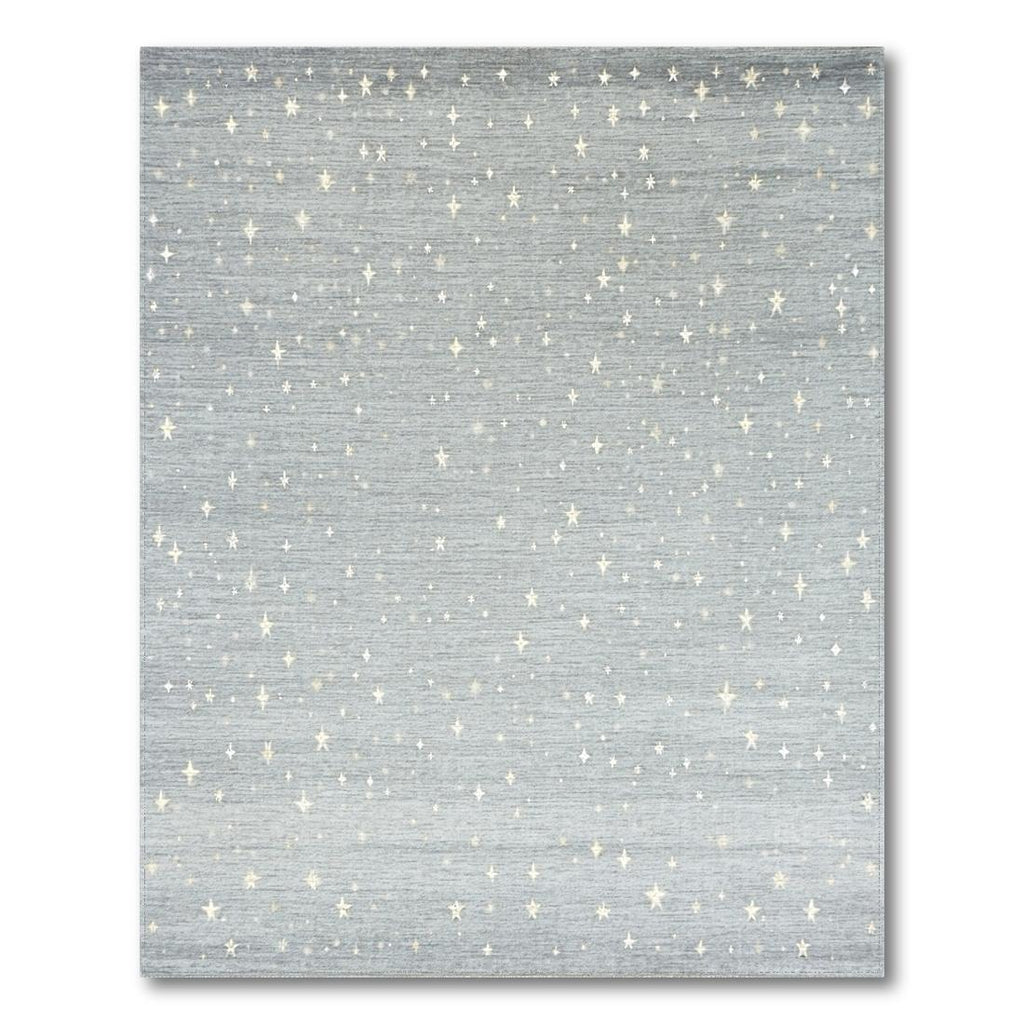 Soft Gray Starry Dreamy Rug
