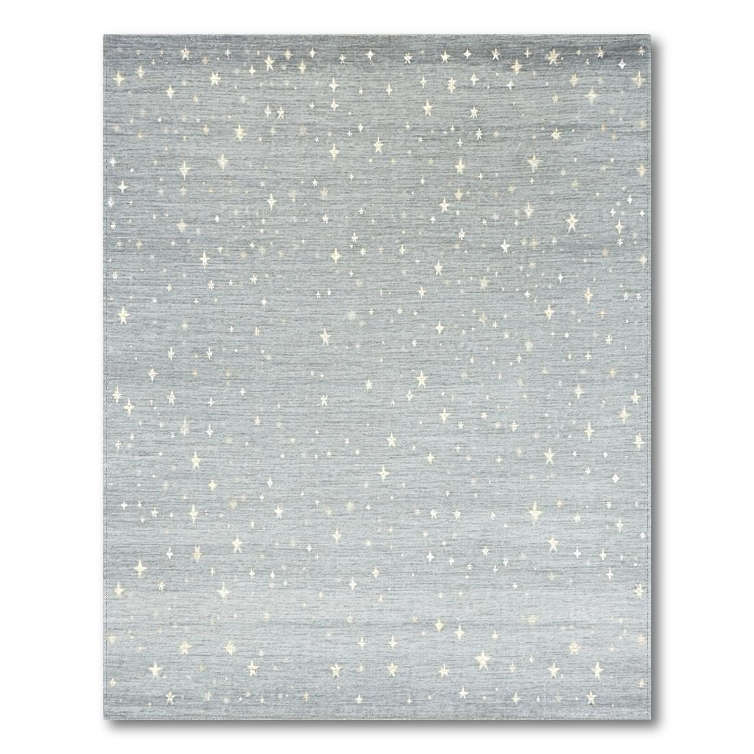 Soft Gray Starry Dreamy Rug(Gray)