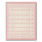 Soft Pink Bow-Print Whimsical Rug(Pink)