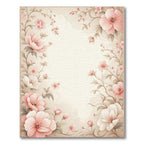 Soft Pink Floral Elegant Rug