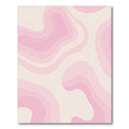 Soft Pink Wavy Dreamy Rug(Pink)