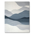 Soothing Blue Gray Wave Rug