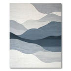Soothing Blue Gray Wave Rug