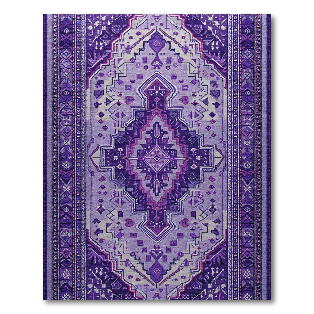 Sophisticated Purple Ornate Pattern Rug(Purple)