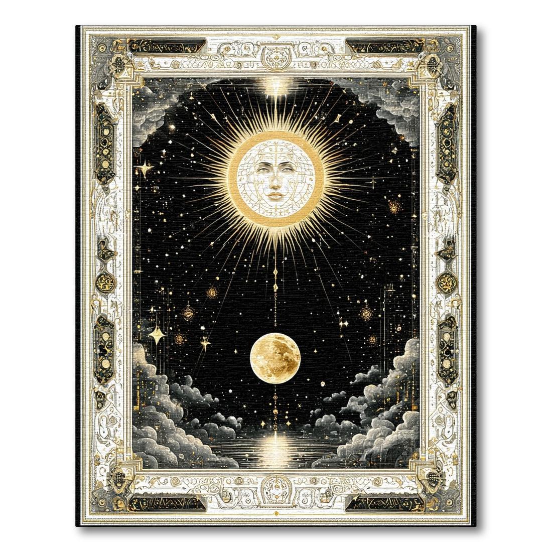 Starry Black Gold Mystic Rug(Black)