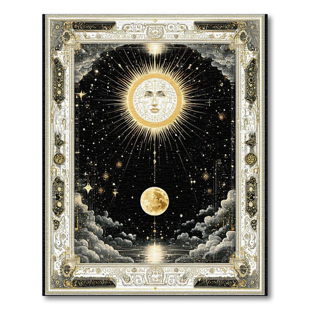 Starry Black Gold Mystic Rug(Black)