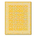 Sunny Yellow Ornate Floral Cheerful Rug(Yellow)