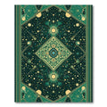 Teal & Gold Cosmic Mystical Rug(Green)
