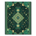 Teal & Gold Cosmic Mystical Rug(Green)
