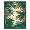 Teal & Gold Lush Jungle Rug(Beige)