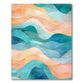 Teal & Peach Wave Tranquil Rug