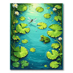 Teal Pond Life Serenity Rug(Green)