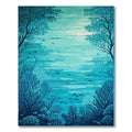 Teal Underwater Coral Reef Tranquil Rug