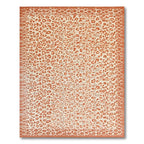 Terracotta Leopard Print Vibrant Rug(Orange)