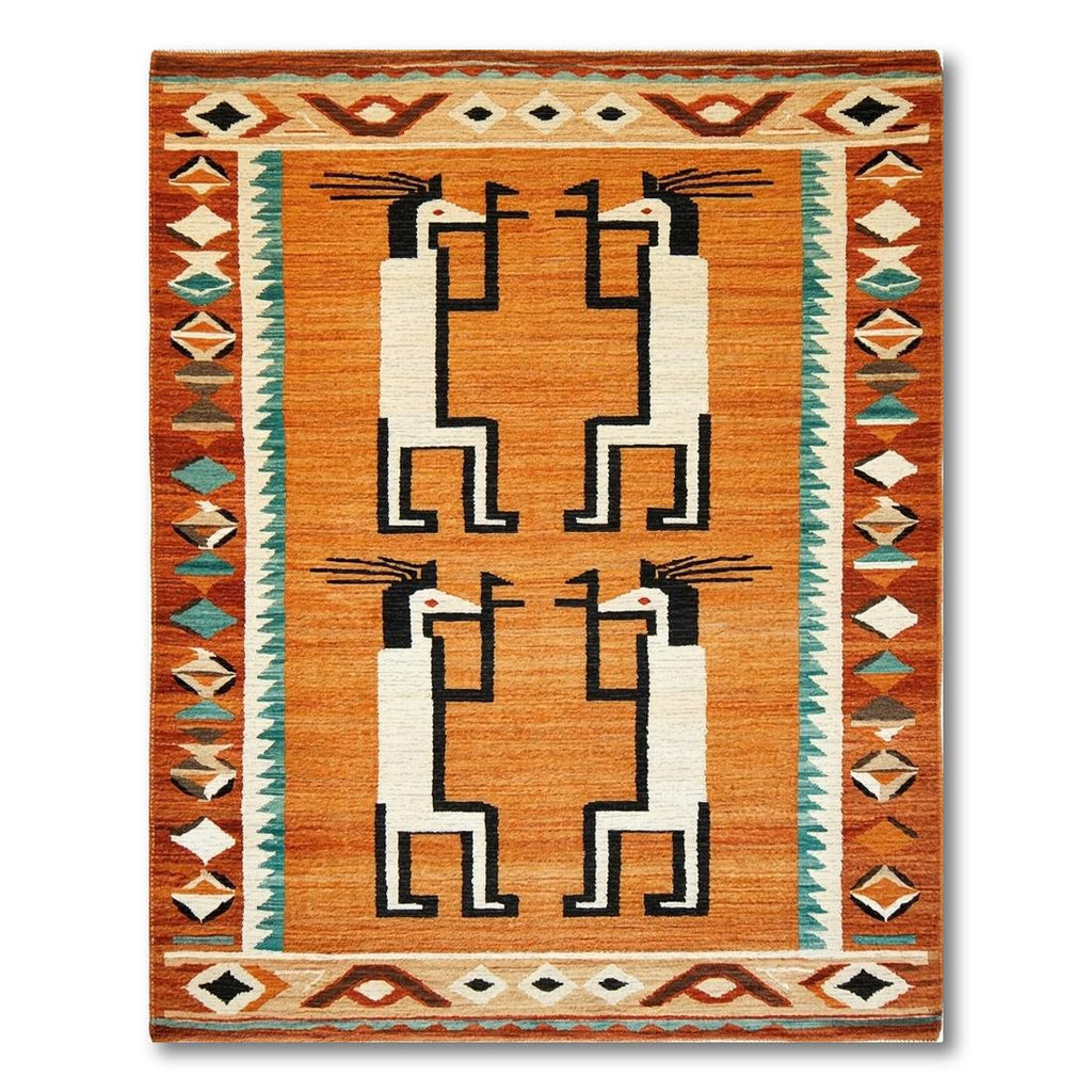 Terracotta Southwestern Geometric Rug(Orange)