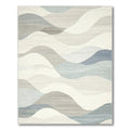Tranquil Blue-Grey Wave Rug
