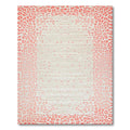 Vibrant Coral Leopard Print Rug(Pink)