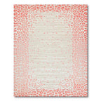Vibrant Coral Leopard Print Rug(Pink)