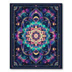 Vibrant Cosmic Mandala Rug