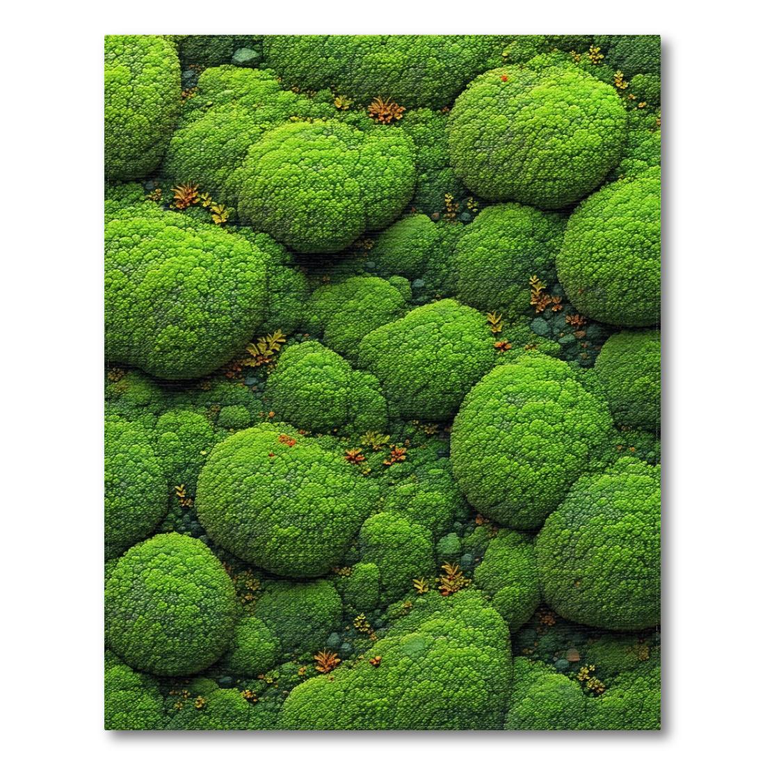 Vibrant Green Mossy Serene Rug(Green)