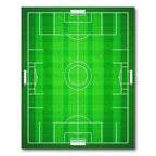 Vibrant Green Soccer Field Energetic Rug(Green)