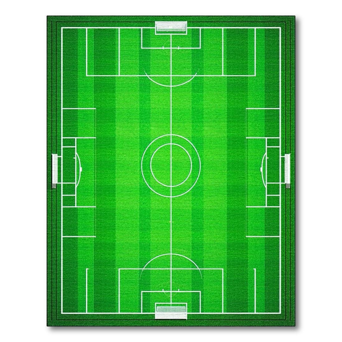 Vibrant Green Soccer Field Energetic Rug(Green)