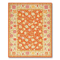 Vibrant Orange Floral Cheerful Rug(Orange)