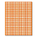 Vibrant Orange Plaid Cheerful Rug(Orange)