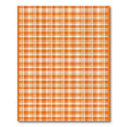 Vibrant Orange Plaid Cheerful Rug(Orange)