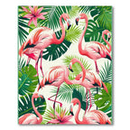 Vibrant Pink Flamingo Tropical Rug(Pink)