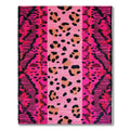Vibrant Pink Leopard Print Bold Rug(Pink)