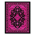 Vibrant Pink Ornate Floral Rug(Pink)