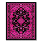 Vibrant Pink Ornate Floral Rug(Pink)