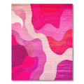 Vibrant Pink Purple Abstract Wave Rug