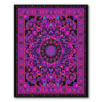 Vibrant Pink-Purple Intricate Mandala Energetic Rug(Pink)