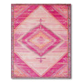 Vibrant Pink Tribal Diamond Rug(Pink)