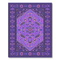 Vibrant Purple Ornate Medallion Rug(Purple)