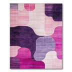 Vibrant Purple-Pink Abstract Rug