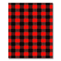 Vibrant Red Black Checkered Rug(Red)