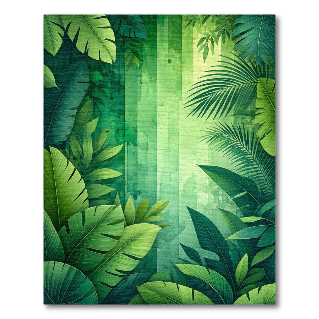 Vibrant Tropical Foliage Rug