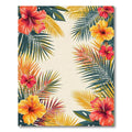 Vibrant Tropical Hibiscus Rug(Red)