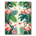Vibrant Tropical Pink Flamingo Rug(Pink)